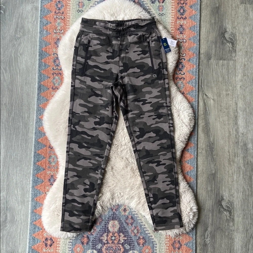 Gap Fit boys grey & black camo jogger sweat pant athletic sporty kids XL 12